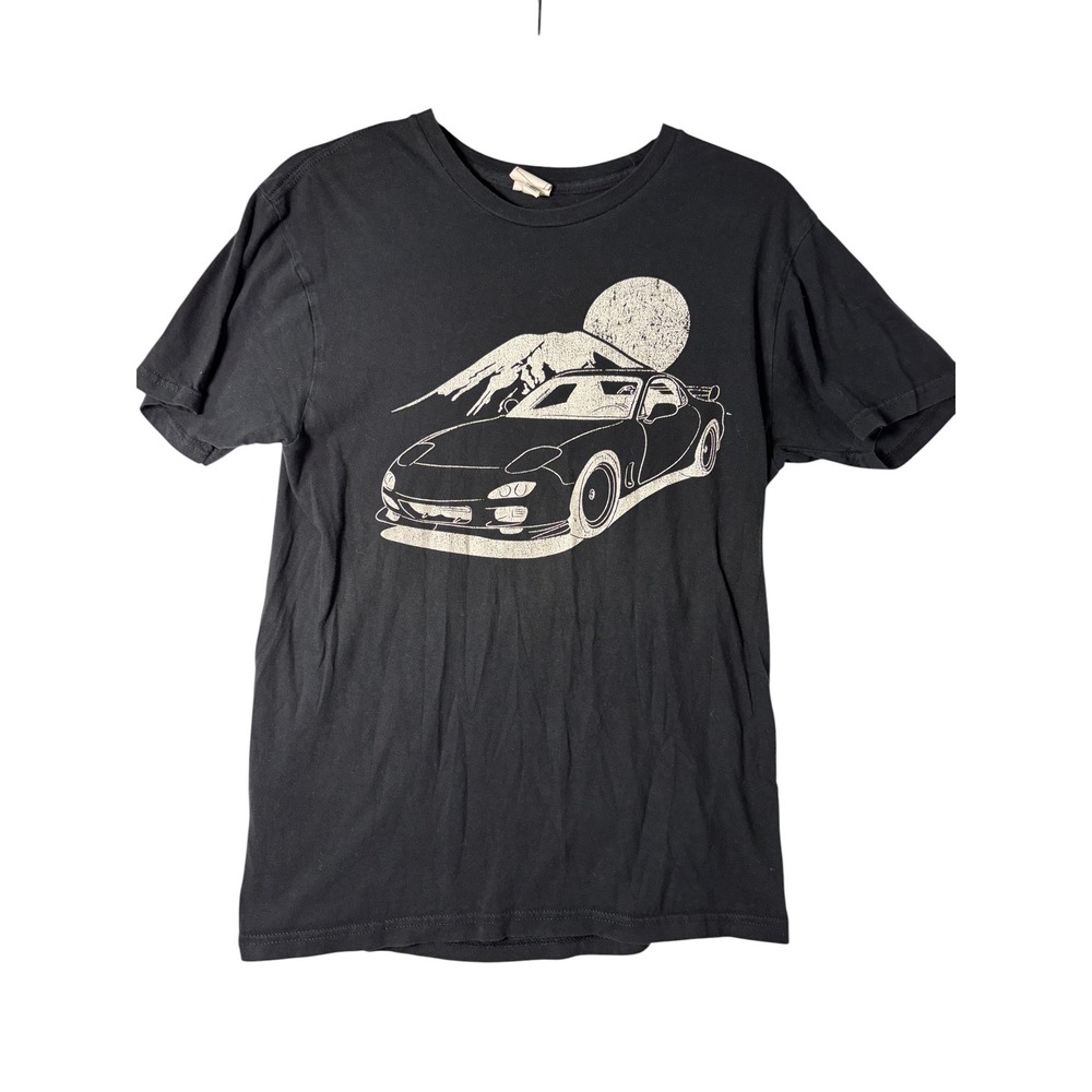 Mazda RX-7 FD Mount Fuji Graphic T-Shirt Black Small JDM Car Enthusiast Tee